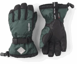 Hestra Gauntlet CZone Jr. 5-finger - Bottle Green & Black
